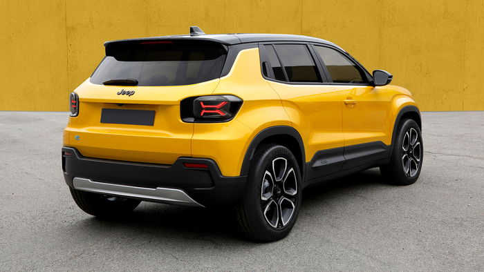 2023 Jeep all-electric SUV rear view