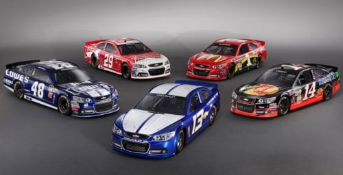 The new 2013 Chevrolet SS NASCAR Sprint Cup Car in a variety of liveries
