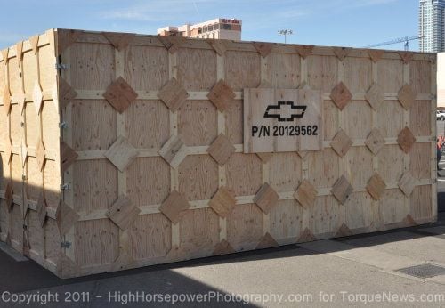 The crate of the Chevrolet Camaro COPO Concept