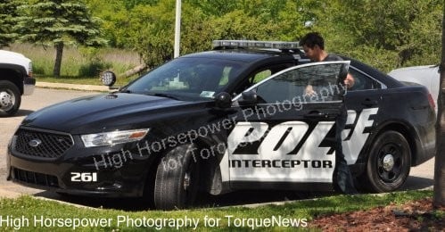 The Ford Police Interceptor is driven by Tanner Foust