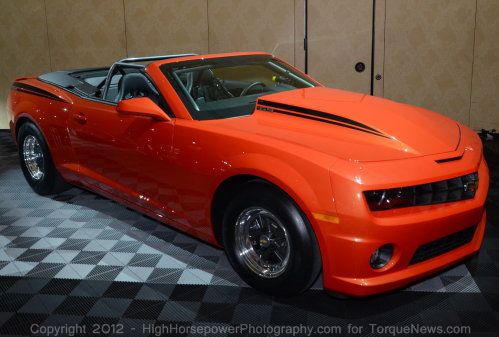 The 2012 COPO Camaro Convertible in Inferno Orange Metallic