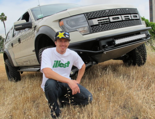 Tanner Foust with his custom F150 Raptor