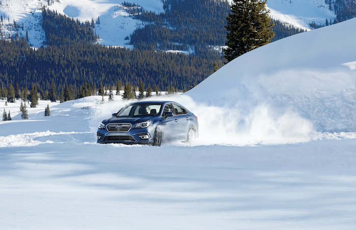 2019 Subaru Legacy in deep snow