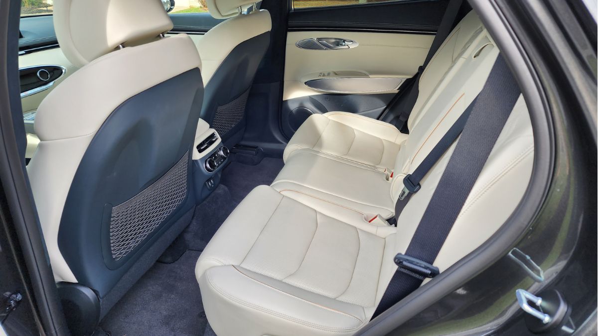 2023 Genesis Electrified GV70 Review: rear seat