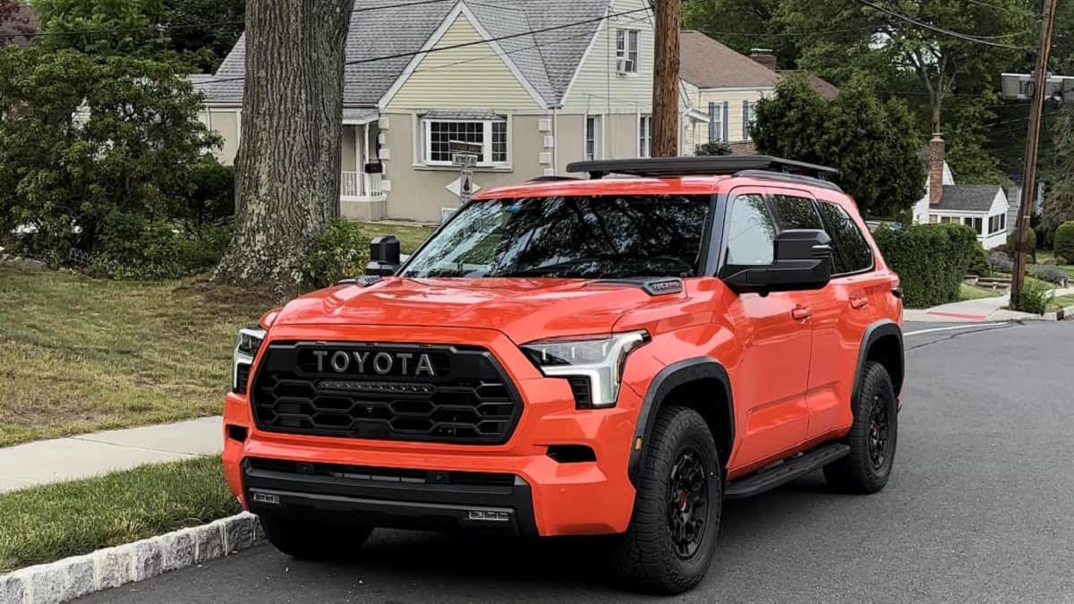 2023 Toyota Sequoia TRD Pro in Solar Octane - front end