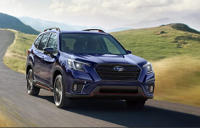 2024 Subaru Forester on the road