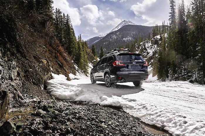 2024 Subaru Ascent on a snow covered mountain