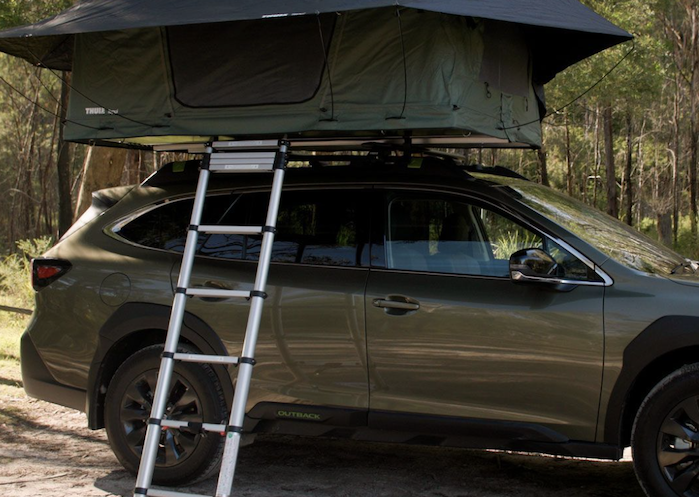 2024 Subaru Outback with a roof tent