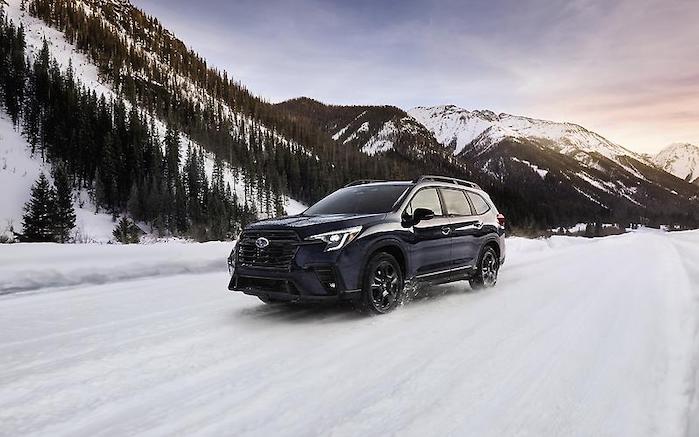 2024 Subaru Ascent driving in the snow