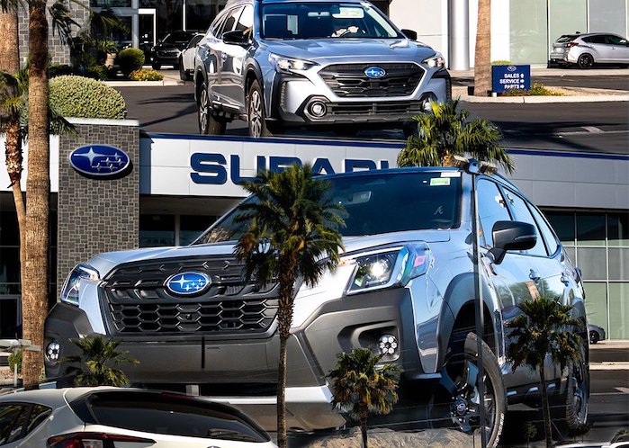 Subaru Forester, Outback, Crosstrek on dealers lot