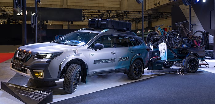2024 Subaru Outback Boost Gear is on display 