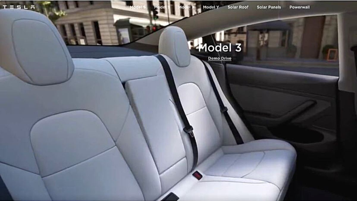Tesla Model 3's interior from Tesla's new video
