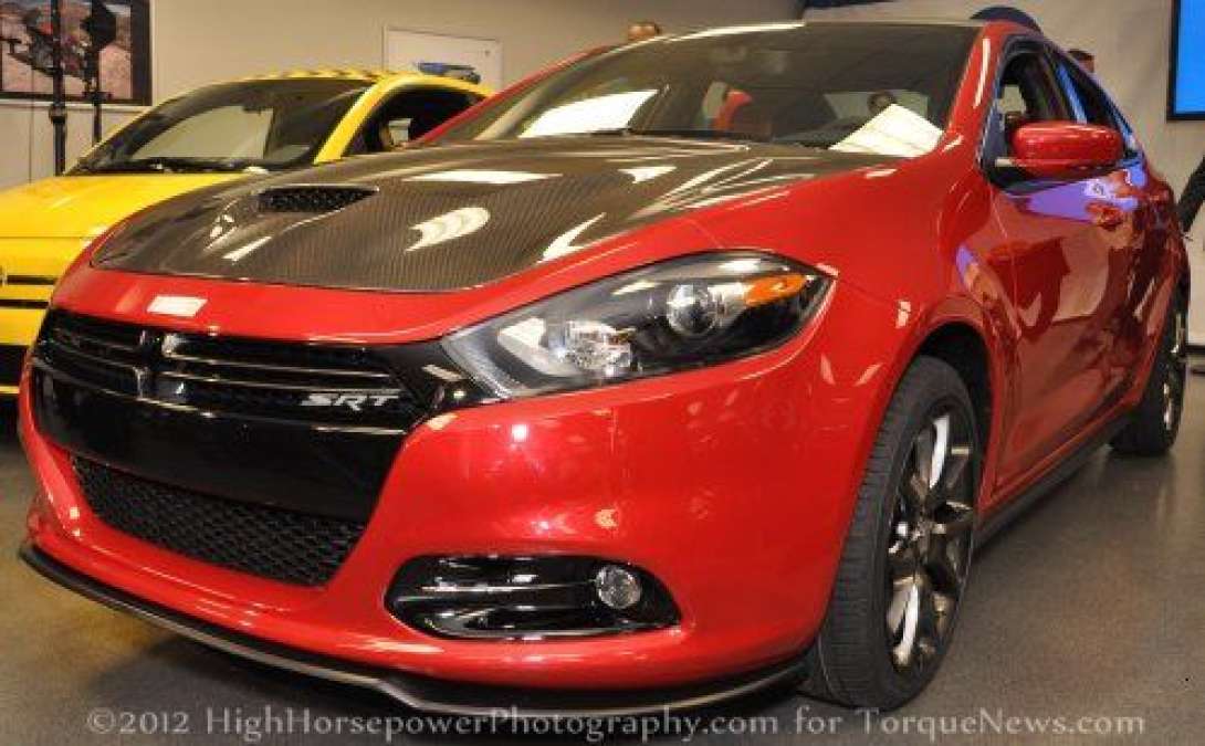 The Dodge Dart GTS 210 Tribute with the SRT badge.