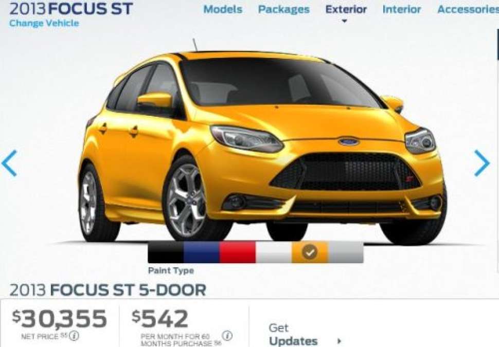 The 2013 Ford Focus ST build site