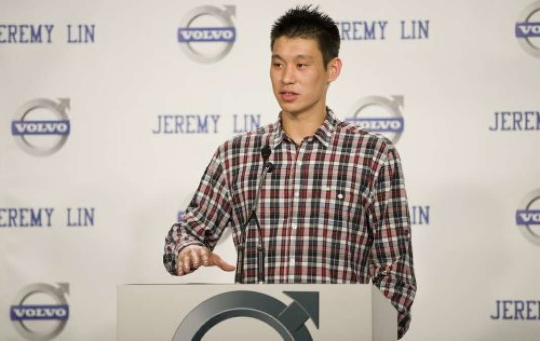 Jeremy Lin at the announcement of his new Volvo endorsement deal