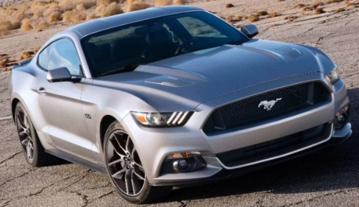 The 2015 Ford Mustang GT in silver
