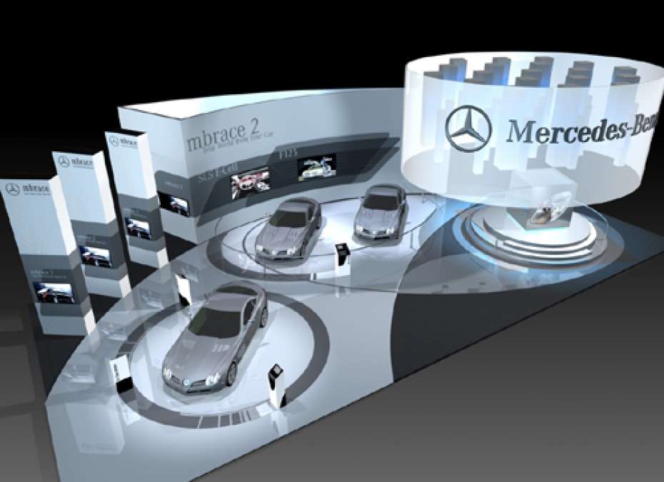 Mercedes-Benz booth at Consumer Electronics Show