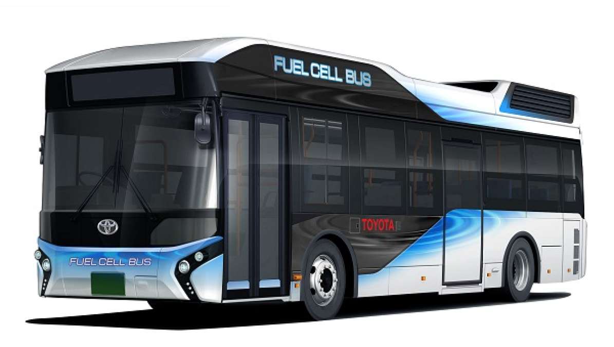 Toyota announces fuel cell buses with zero local emissions.