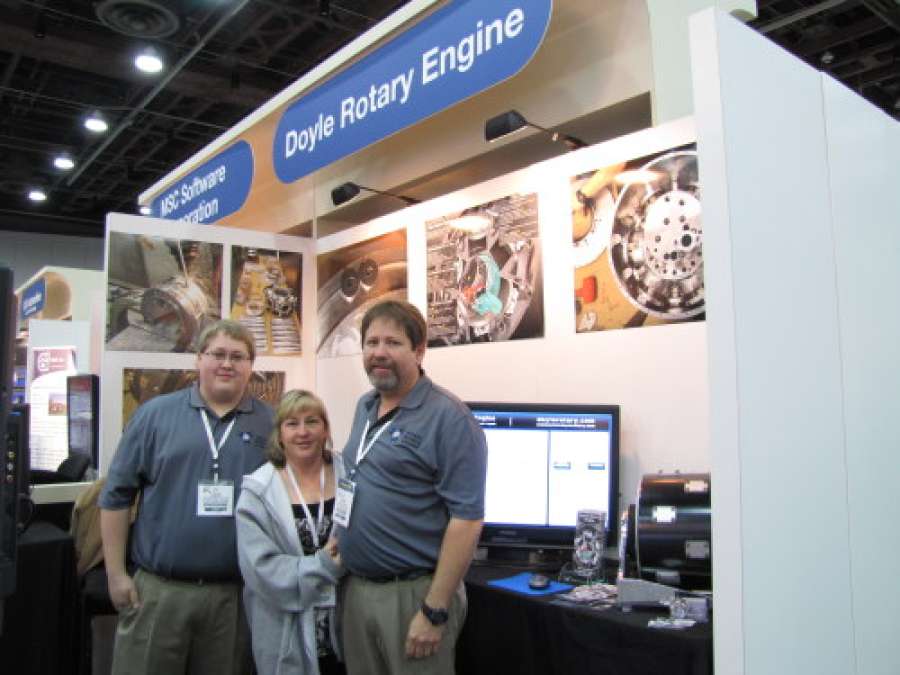 Display of Doyle Rotary Engine at SAE World Congress 2012