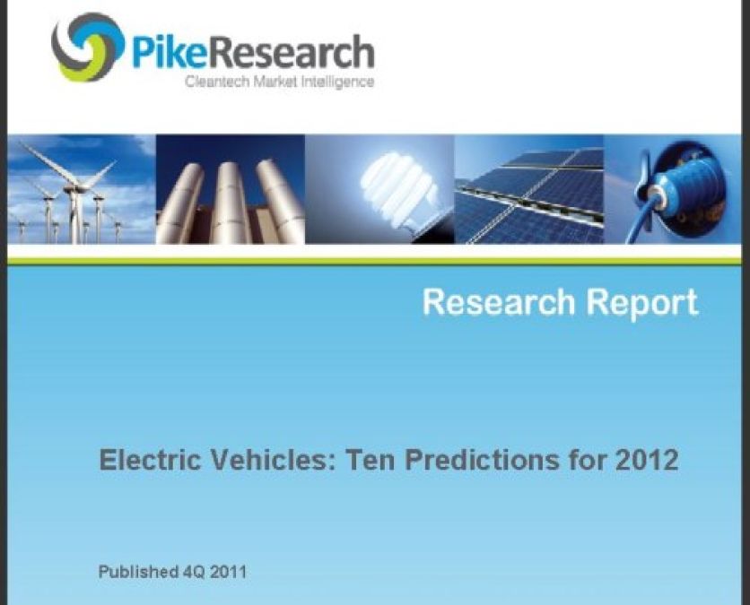 Pike Research white paper makes 10 predictions for EVs for 2012