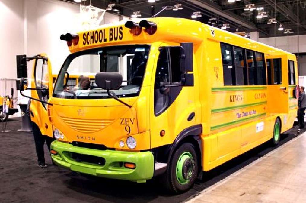 The Newton eTrans, America's first all-electric shool bus