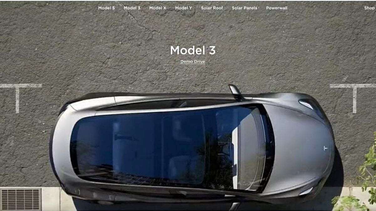Tesla Model 3 silver color from Tesla's new video