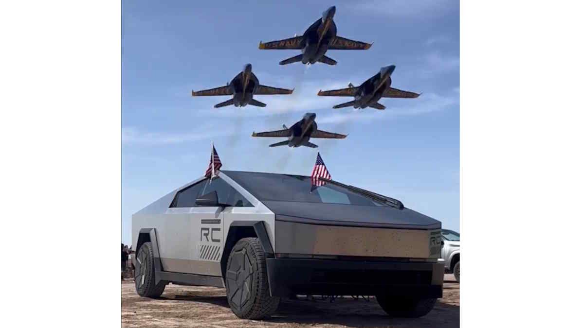 What Is the Most American Made Truck On the Market? The Cybertruck Is The Most American Truck Made On The Market As Video Shows Fighter Jets Overhead With Flags