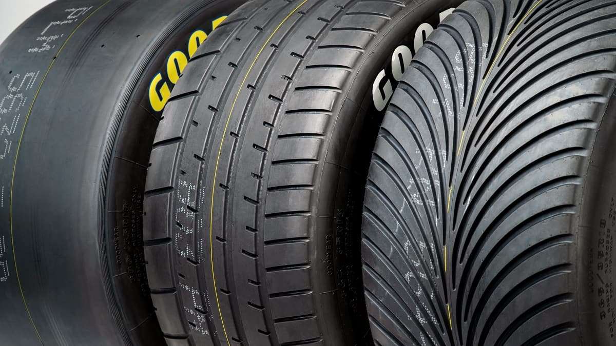 Image of racing tires by Goodyear