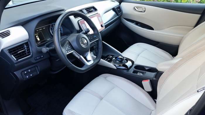 2019 Nissan Leaf PLUS SL fron interior