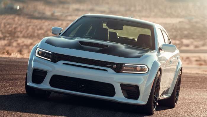 2020 Dodge Charger Scat Pack Widebody rear view white color