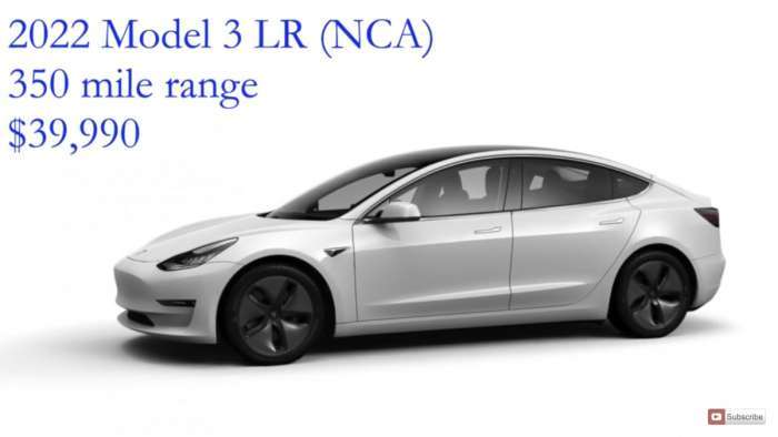 2022 Tesla Model 3 Long Range (NCA)