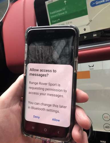 Android Auto allow access screen