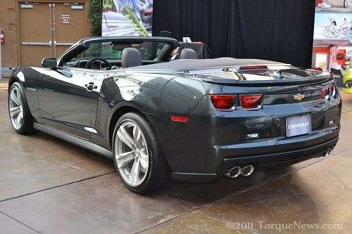 The rear end of the new 2012 Chevrolet Camaro ZL1 Convertible 