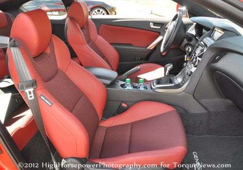 The interior of the 2013 Hyundai Genesis Coupe 3.8 R-Spec