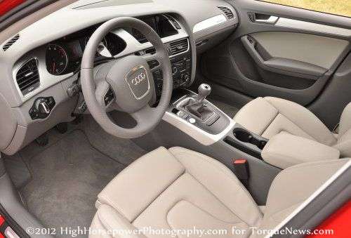 The interior of the 2012 Audi A4 Premium Plus
