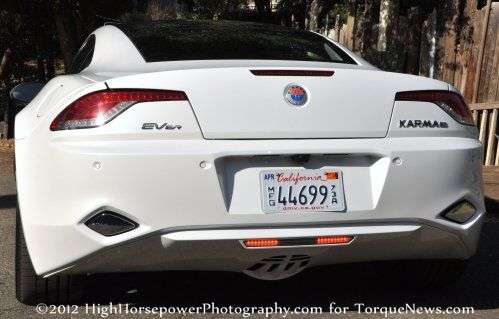 A closer look at the back end of the Fisker Karma EcoChic