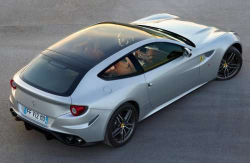 The new Ferrari FF with the glass roof option from the back