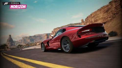 The first screenshot from Forza Horizon featuring the 2013 SRT Viper
