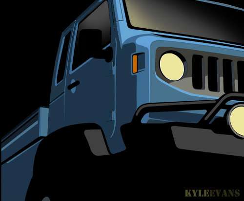 A teaser of the Jeep Might FC Concept