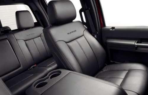 The seats of the new 2013 Ford Super Duty Platinum