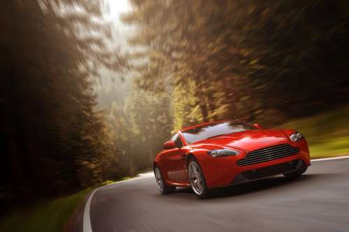 V8 Vantage Coupe on the road