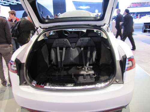 Tesla S 3rd Row Seats at NAIAS 2012