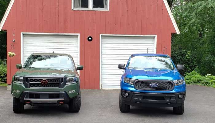 Nissan Frontier and Ford Ranger image by John Goreham