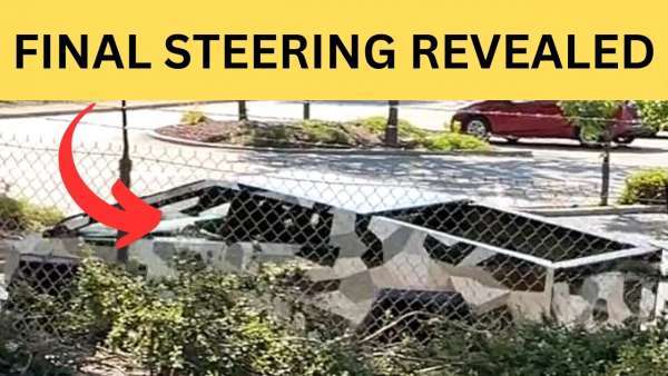 Tesla Cybertruck's Most Recent Sighting Reveals The Steering Wheel Type