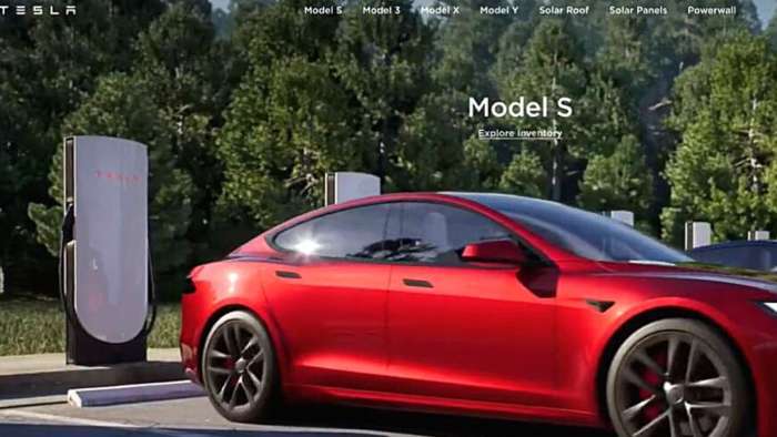 Tesla Model S at V4 Charger