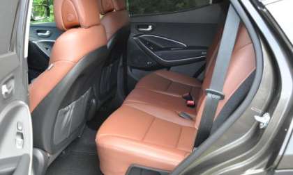 The rear seats of the 2013 Hyundai Santa Fe Sport AWD 2.0T 