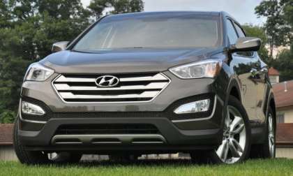 The front end of the 2013 Hyundai Santa Fe Sport AWD 2.0T 