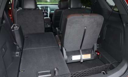 The rear cargo area of the 2013 Ford Explorer Sport