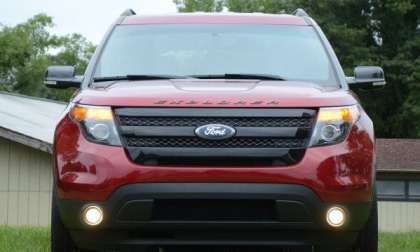 The front end of the 2013 Ford Explorer Sport