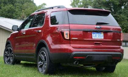 The rear corner of the 2013 Ford Explorer Sport